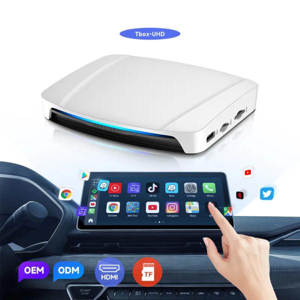 Quality Wired to Wireless Adapter Carplay & Android Auto To Tbox Youtube Netflix Car Multimedia Play Carlink TBox UHD HDMI  Ai Box for sale