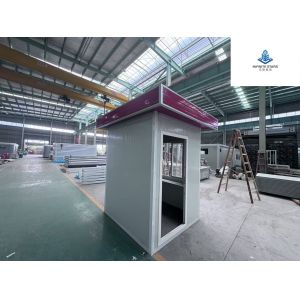 Customizable Mobile Steel Security Booth Durable Aluminum Window Included
