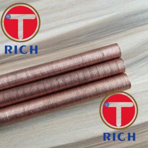 China UNS12200 Spiral Brass Finned Tube Heat Exchanger / Red Finned Copper Tubing wholesale