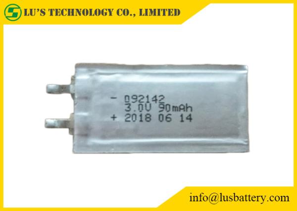 Quality CP092142 Lithium Primary Battery 3V 90mAh Ultra Thin Cell For IOT Solution for sale