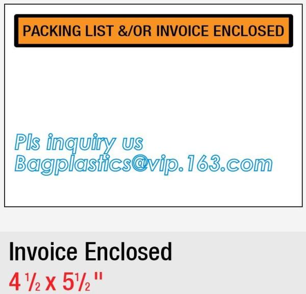 Quality FedEx packing list envelope adhesive tape bag Pressure Sensitive zip lock packing list envelope, Post Fedex Plastic Expr for sale