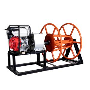 China 3T 5T 8T Petrol Cable Pulling Winch Faster Speed Cable Reel Winder on sale