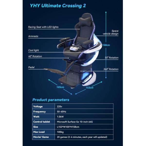 Exclusive 9D VR Cinema 360 Rotation Motion Chair Virtual Reality System Indoor Game Centers