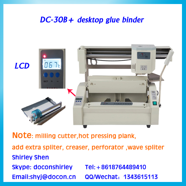 DC-30B+ desktop multi-functional glue book binding machine