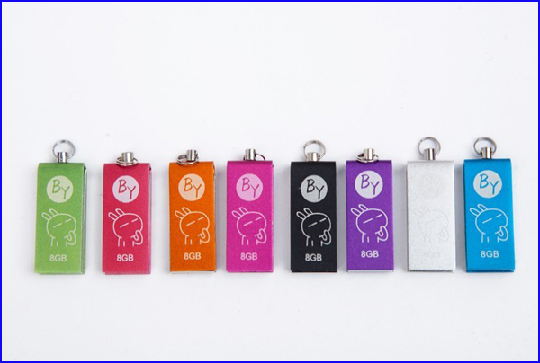Tiny Swivel Thumb Drives 16GB 32GB with Free Key Chain and Free Logo Printing
