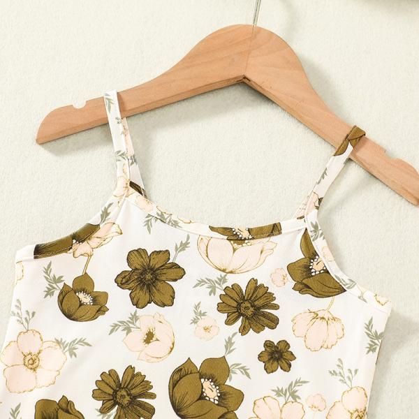 Spring Children'S Clothing Girls Long Sleeve Knitted Top Printed Skirt Two Piece Set