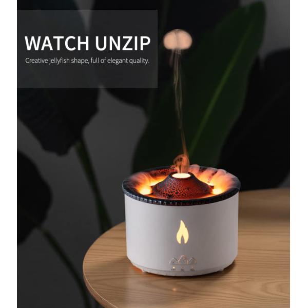Flame LED Light 350ml Volcano Humidifier with Style Flame Aroma Diffuser and Night Lamp