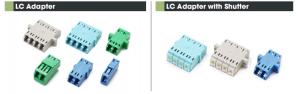 LC / UPC To LC / UPC Simplex Single Mode Fiber Adapter Plastic With Shutter