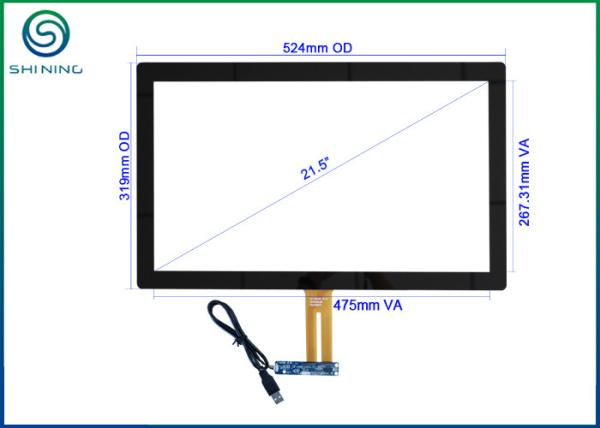 Quality 21.5” 2mm Front Glass Capacitive Touch Panel With USB Interface For POS Computing Systems for sale