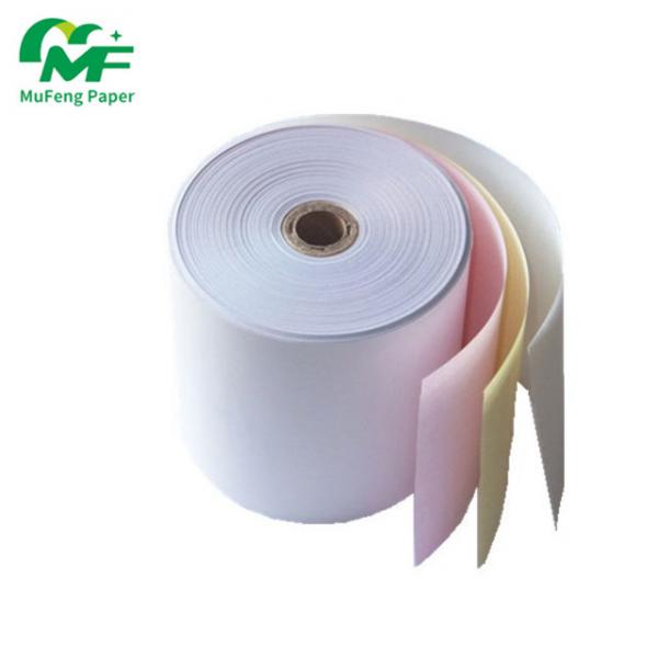 Quality 3 Part Custom Carbonless Paper , Carbonless Laser Paper NCR Grade A Level for sale