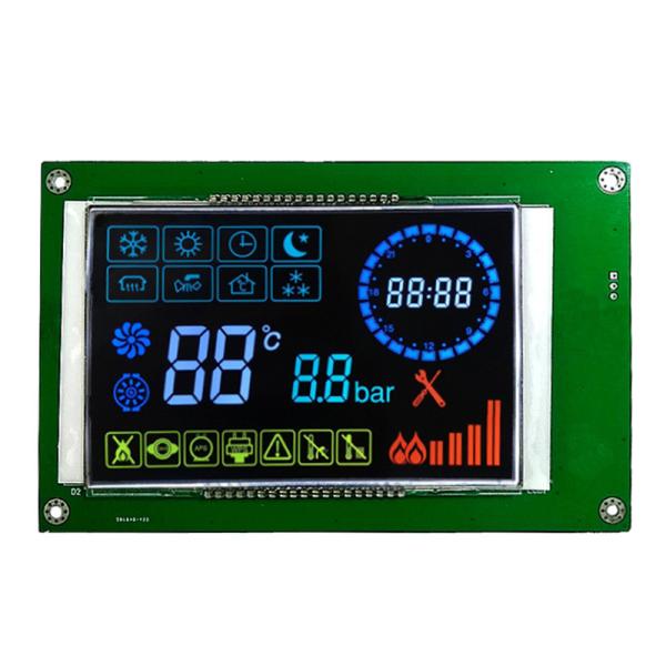 Quality 4.6 Inch VA COB Segment LCD Display Module 1/4 Duty 1/3 Bias 12:00 CLOCK for sale