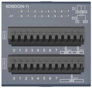 China Decowell Automatic Control Multifunctional Modules 8DI8DO Integrated PLC IO Module wholesale