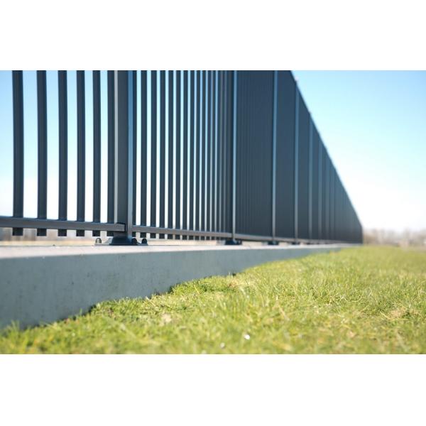 Powder Coated RAL 9001/Black Vertical Bar Fence