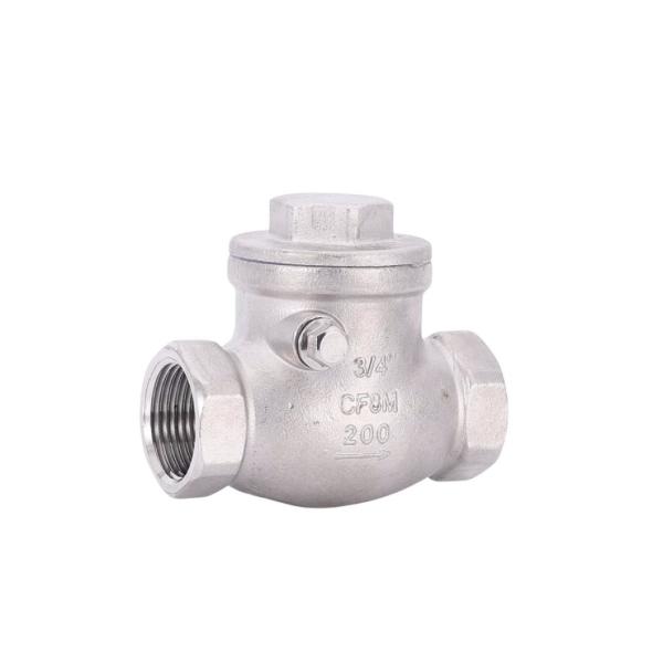 Non Return Valve Stainless Steel NPT Threaded Swing Check Valve 200wog
