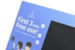 Custom print cardboard LCD video display with back stands for video point of