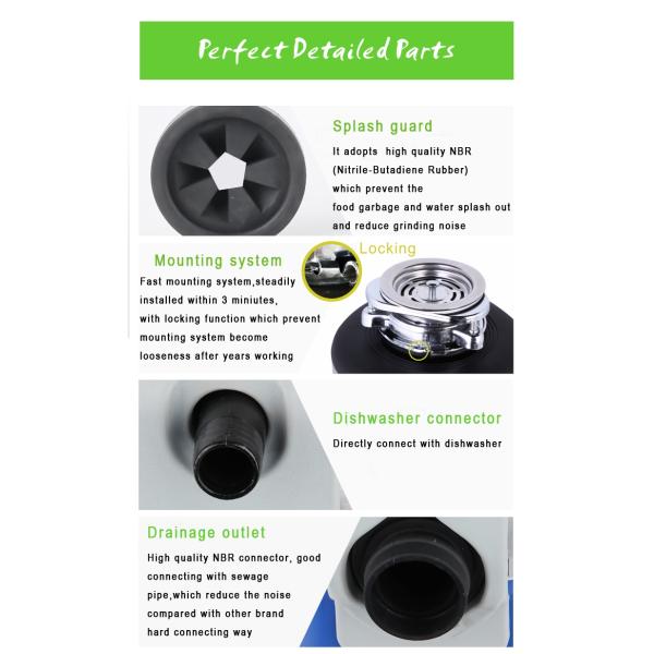 detailed parts of DSW560 food waste composting machine