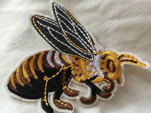 China Metal Thread Custom Embroidered Patches  Sew On Cloth Badges Nice Design wholesale