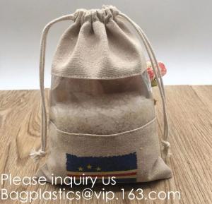 China Drawstring Burlap Natrual Jute Sacks Jewelry Candy Pouch Christmas Wedding Party Favor Gift Bags wholesale