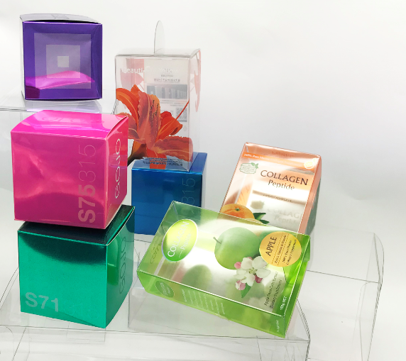 Printed Logo Dustproof PET Transparent Makeup Packing Box