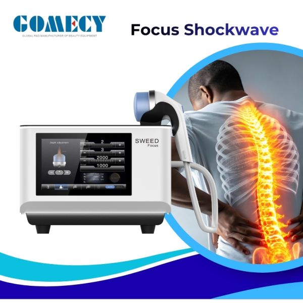 Gomecy Soft Shockwave Extracorporeal Focus Shock Wave Therapy Physiotherapy Machine