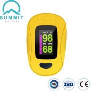 China Medical Grade Handheld Pulse Oximeter , CE Yellow Fingertip Pulse Oximeter wholesale