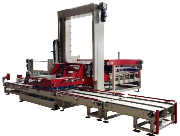 Quality High Production Speed Low Level Palletizer , PLC Control Robotic Bag Palletizer for sale
