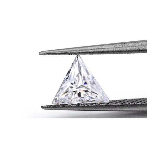D Colorless Synthetic Moissanite Triangle Cut VVS1 Loose Moissanite Diamond 5 Carat Ring