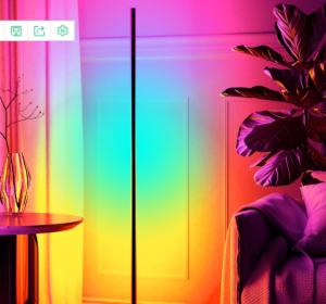 China Remote Control Smart LED Floor Lamp Rgb Changing Color Led Corner Light on sale