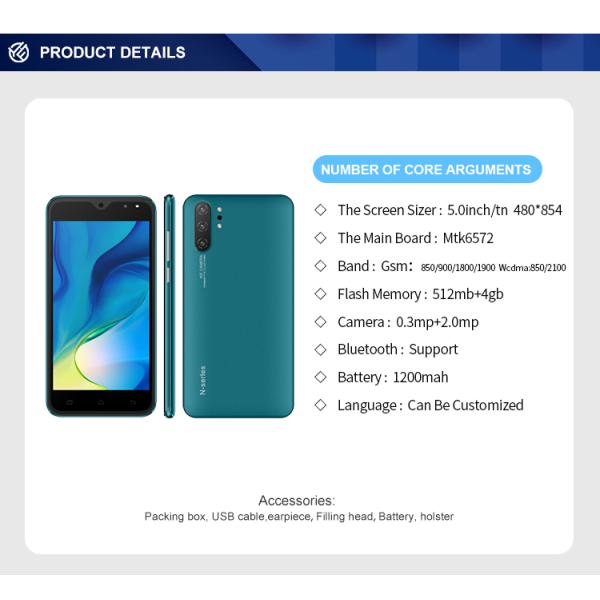 Dual Sim 4G Unlocked Smartphone Dual Sim Android 5 inch 2000mAH battery