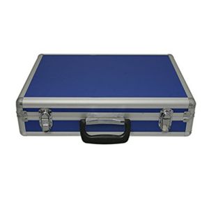 China Hard Blue Aluminum Laptop Case Fireproof Integrated Forming For Travel on sale