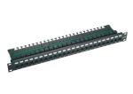 Black 24 Port Cat5e Patch Panel , UTP Unshielded Patch Panel For Networking