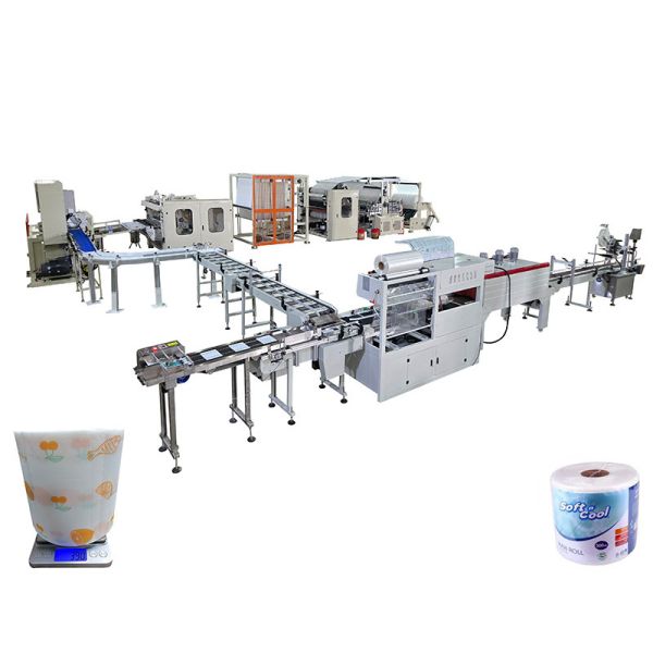 High speed automatic label applicator maxi roll printing kitchen towel paper making machine production line price