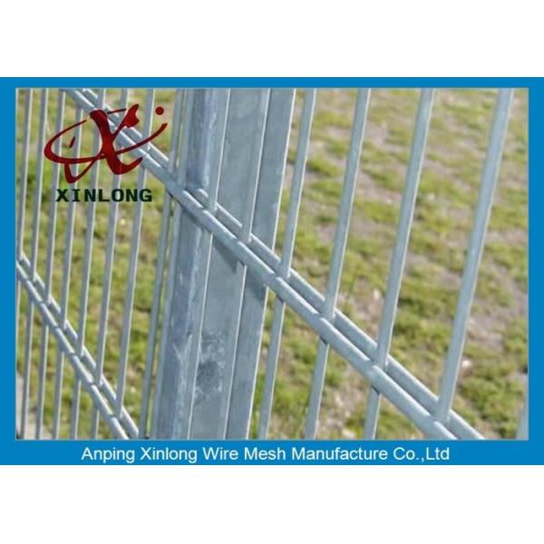 Convenient Installation Double Loop Wire Fence / Green Pvc Coated Wire Mesh Fencing