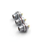 102F Series 4 Pin Socket Connector IP68 Waterproof Chrome Plated For Robotics