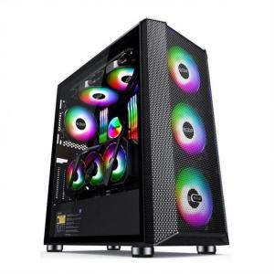 China Computer Case with Magnetic Design Dust Filter Supports 6 Fans ATX Mid-Tower PC Gaming Case Glass Side Panel Cable Manag wholesale