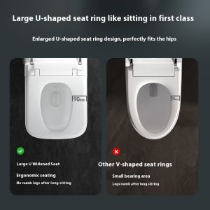 Automatic Flush Floor Mounted Elongated Ceramic Bathroom Commode Toilet Luxury