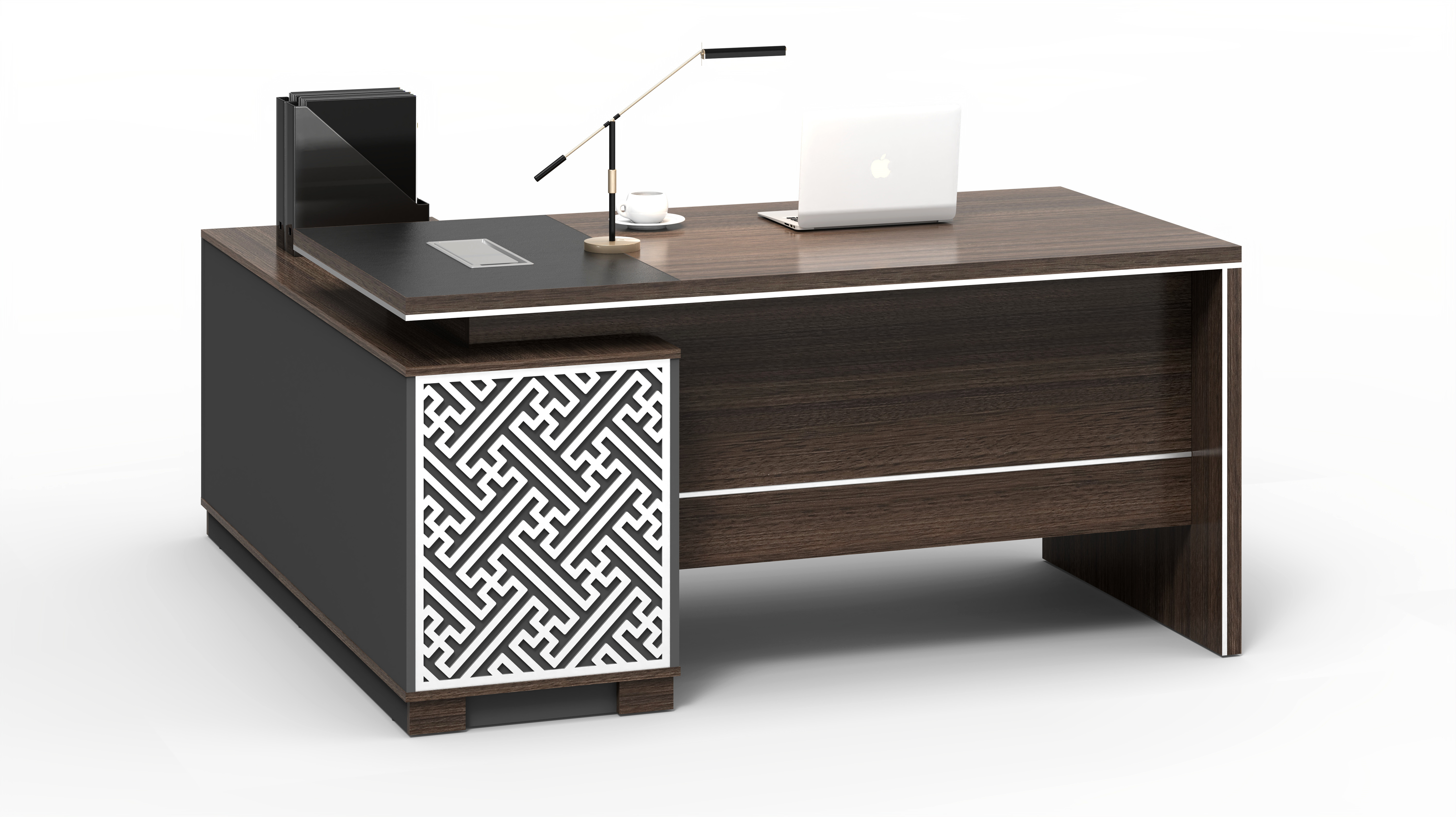 Quality ISO9001 CEO Manager Executive Office Table E1 Level Melamine Board for sale