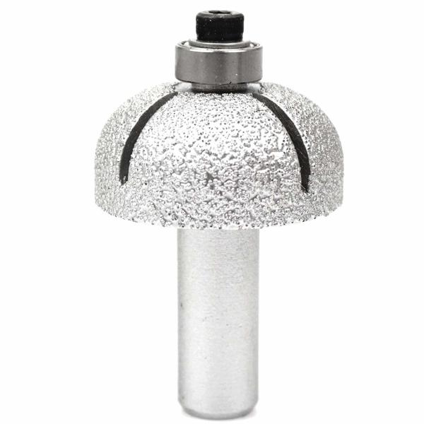 Quality R15 37mm Ball Round Nose Stone Router Bit , Diamond Router Bits For Granite With Bearing for sale