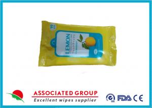 China Promotional Packaging Antibacterial Wet Wipes Lemon Extract Spunlace Nonwoven Material wholesale
