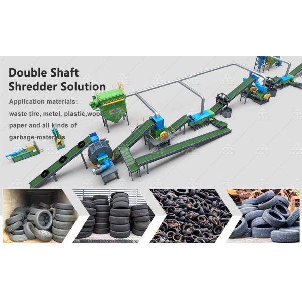 2TPD-3TPD Waste Tire Shredder Recycling Scrap Tire Crusher Machine