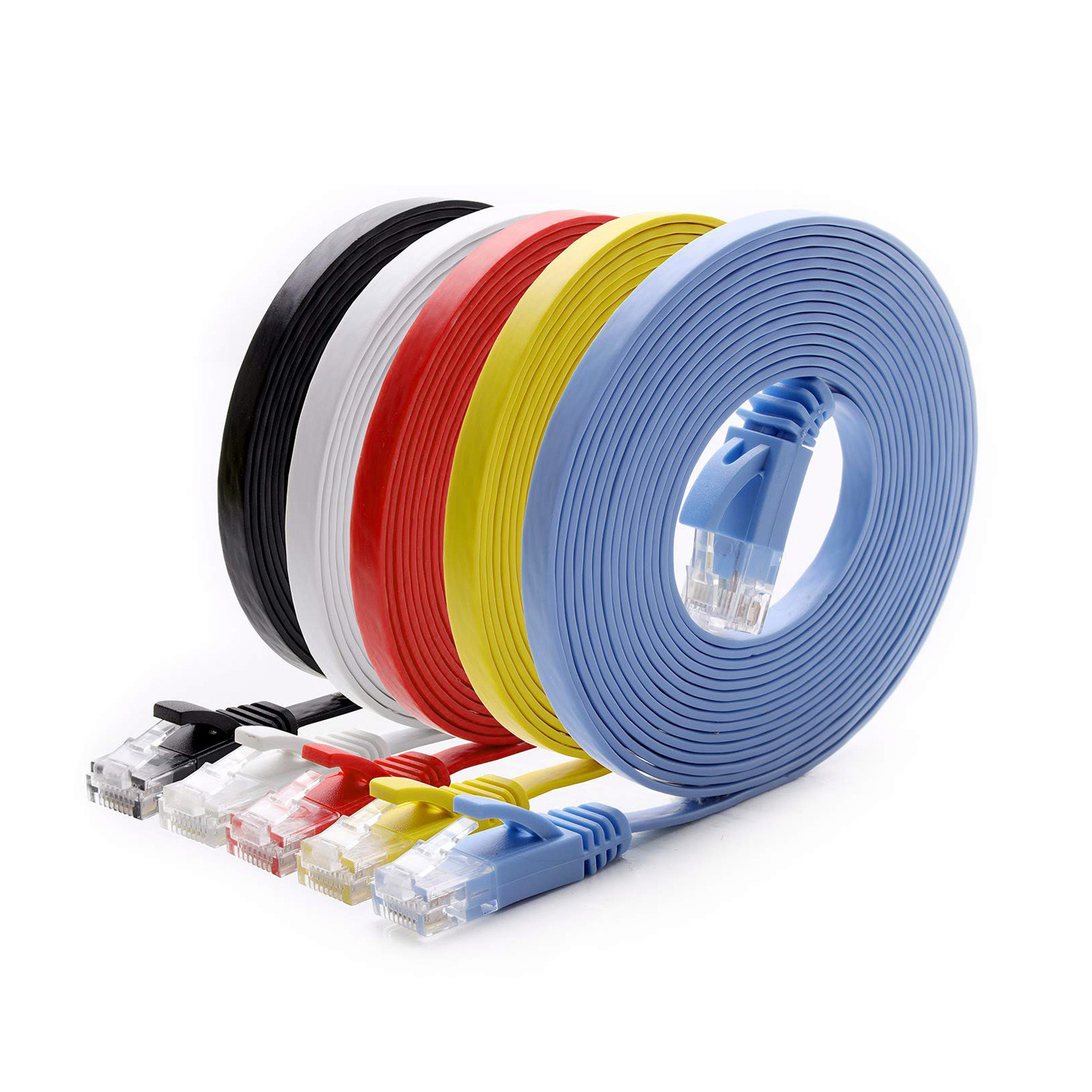 Flat Ultra Slim Cat6 Patch Cables Multipurpose With RJ45 8P8C