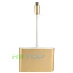 Type C USB C 3.1 to VGA & USB 3.0 & Type C Female Adapter Video Converter 1080P