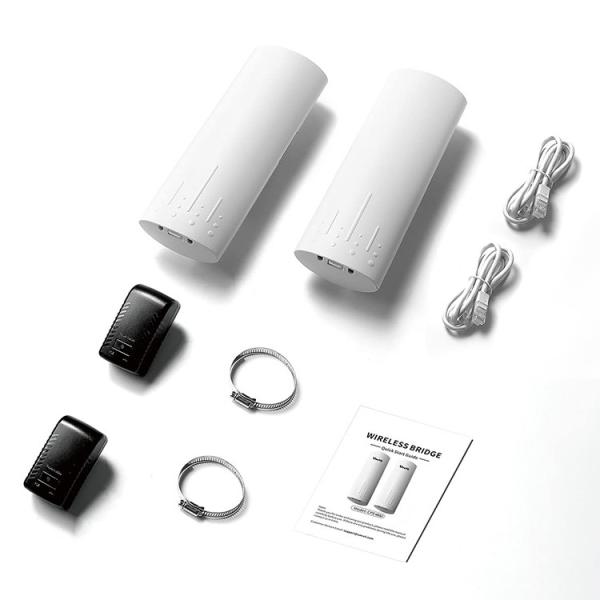 Quality Gigabit 5.8G Point to Point Outdoor WiFi Wireless Bridge with 14DBi High Gain Antenna for sale