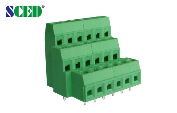 Quality Triple Levels PCB Mount Screw Terminal Block Raising Series 5.08mm Pitch Brass for sale