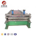 Color Steel Roofing Trapezoidal Sheet Roll Forming Machine With Cutting System