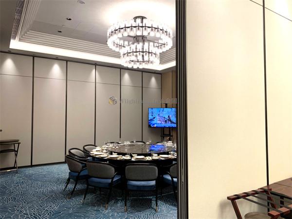 Quality Customization Operable Partition Wall With Leather Fabric Wood Veneer Panel Surface for sale