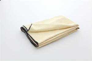 China yellow color microfiber microfibre waffle weave sports towels with pockets wholesale