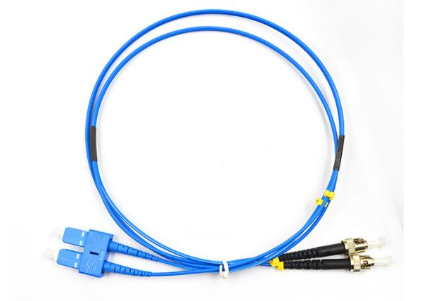 Quality Duplex Fiber Optical Patch Cord Armored Protection SC To ST Singlemode Type for sale