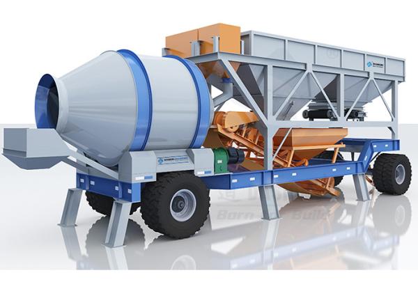 Quality 30m3 Portable Concrete Batch Mix Plant Ready Mix High Efficiency Simple Structure for sale