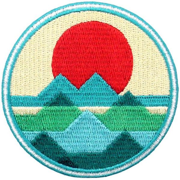 Quality 3in Polyester Merrow Custom Iron On Patches For Clothes Vest Hats for sale